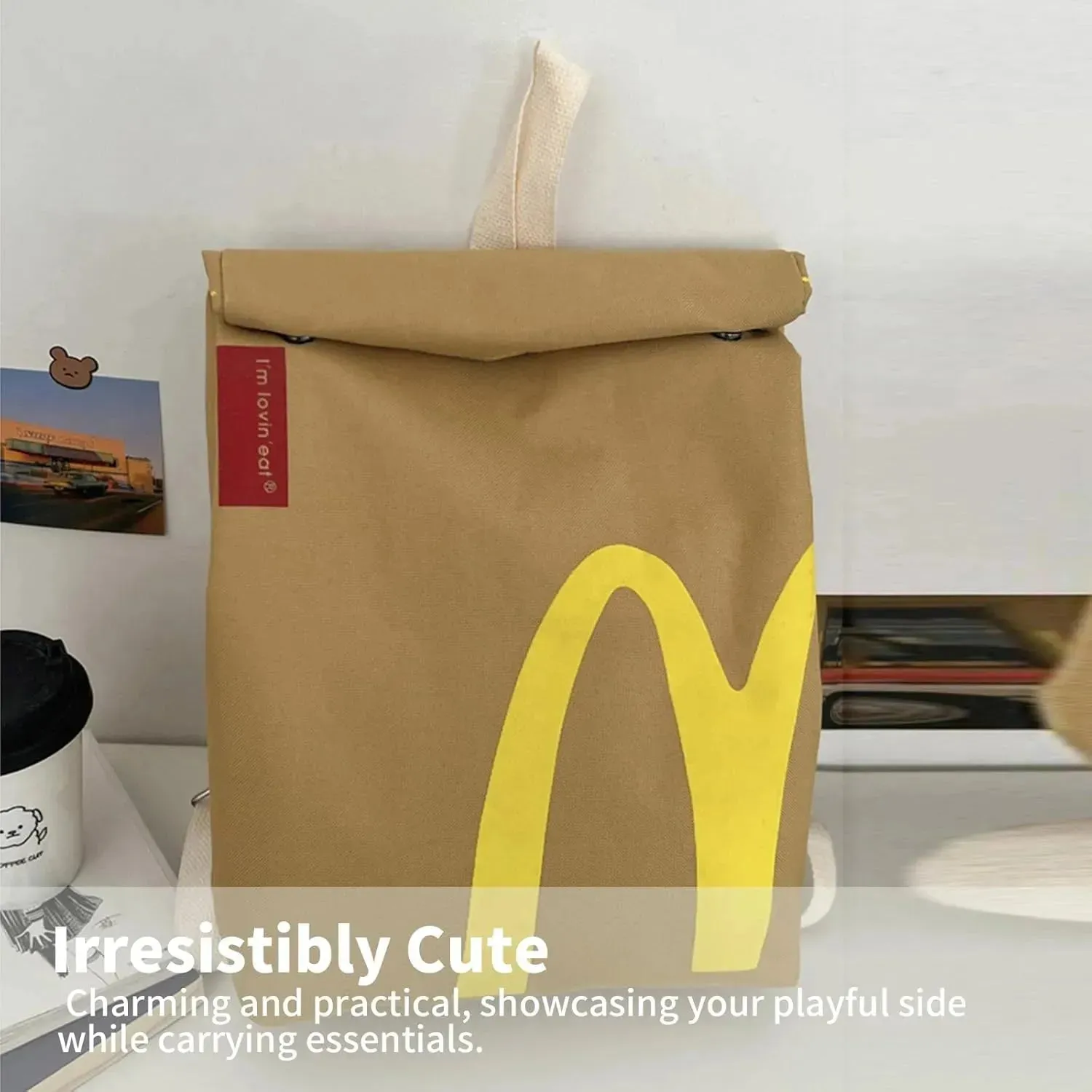 Cute McDonald's Vintage Canvas Backpack