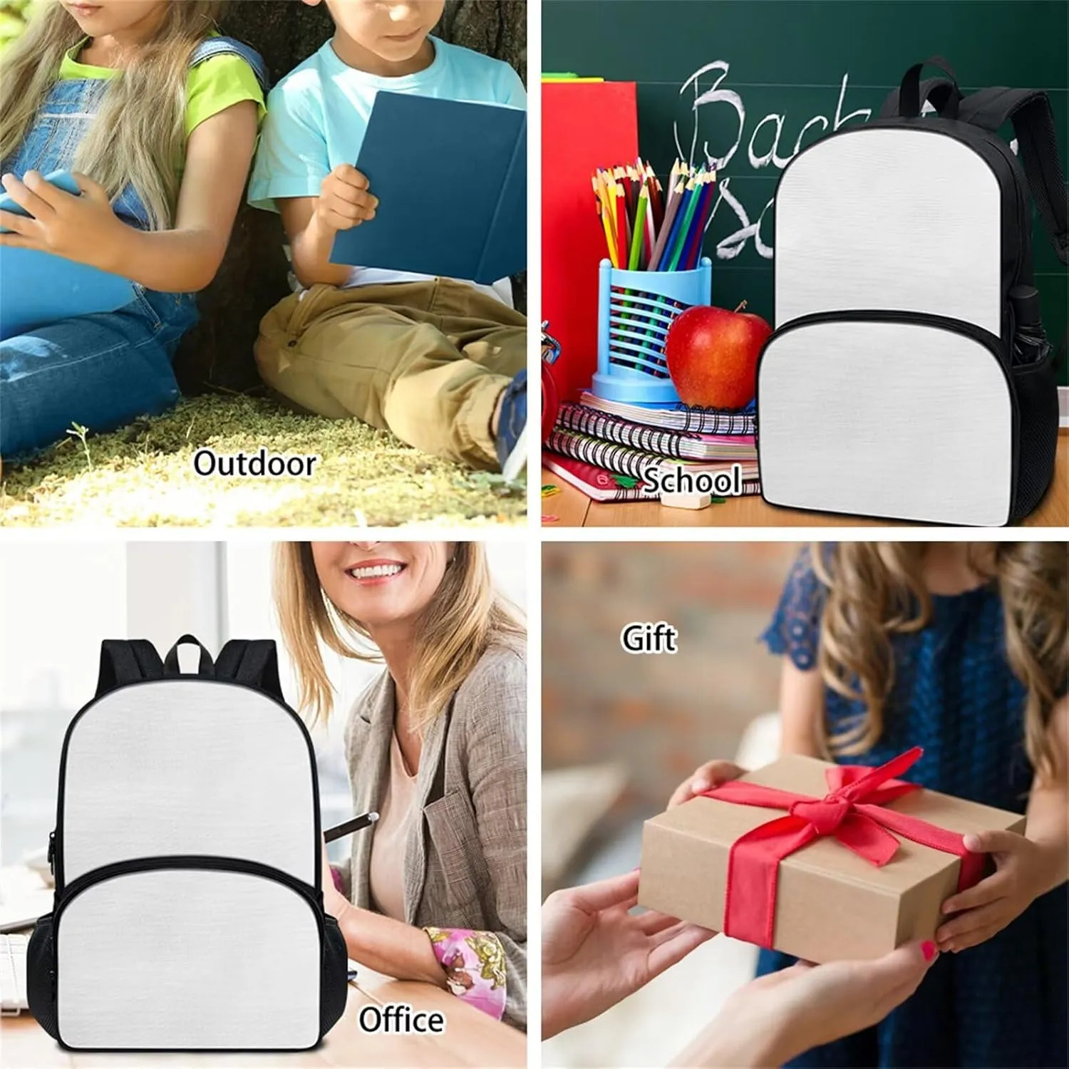 Cute Snow Husky Print Boys Backpacks 4pcs/set School Bag Bookbags Shoulder Water Bottle Sleeve Insulated Food Handbags Case Pencil Holder