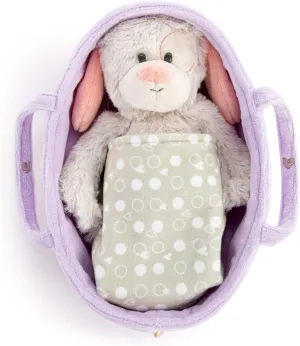 DEMDACO Big Sister Prep White and Pink 9 x 6.5 x 3 Inch Stuffed Plush Animal 3 Piece Set
