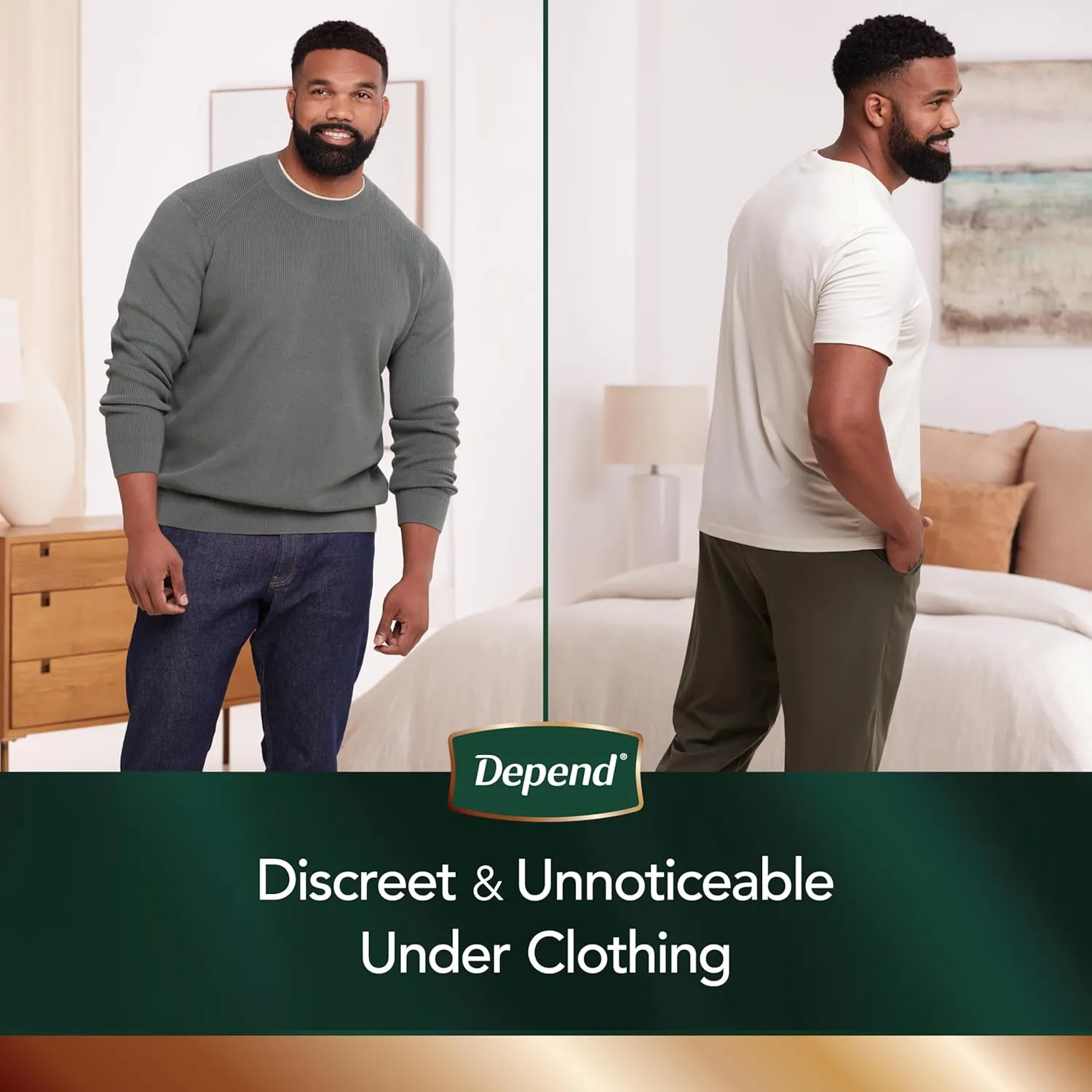 Depend Real Fit Incontinence Underwear for Men, Disposable, Maximum Absorbency, Large/Extra Large, Black, 52 Count (2 packs of 26), Packaging May Vary