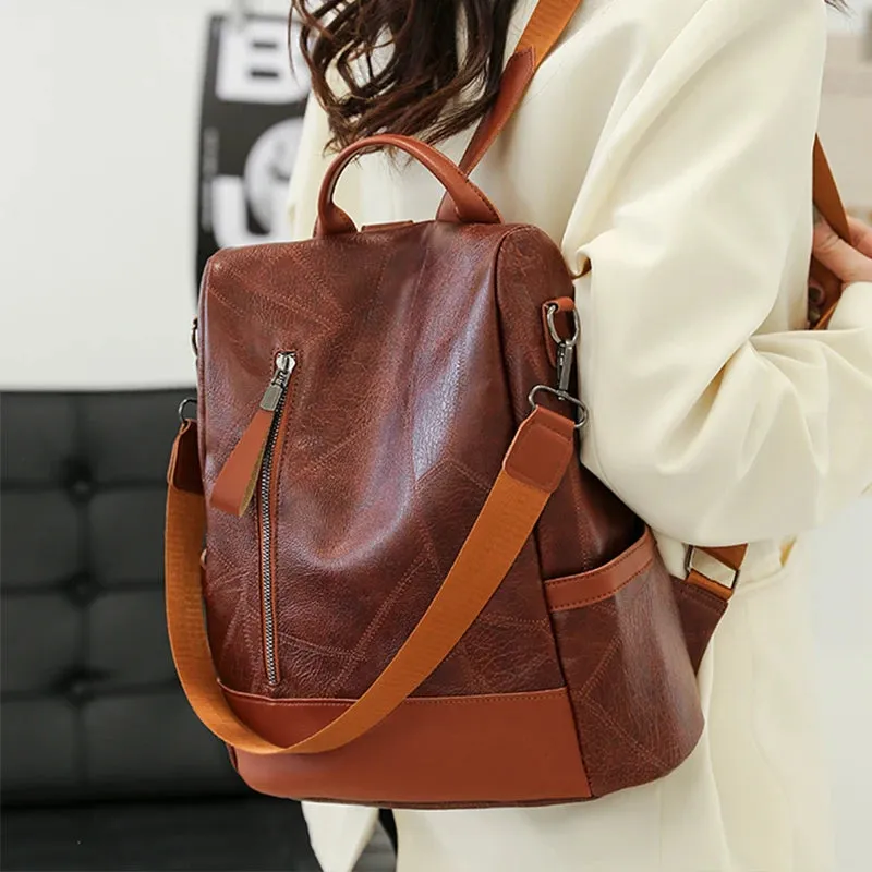 Designer Soft Leather Backpack
