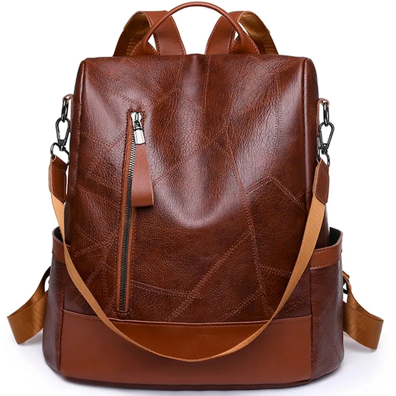 Designer Soft Leather Backpack