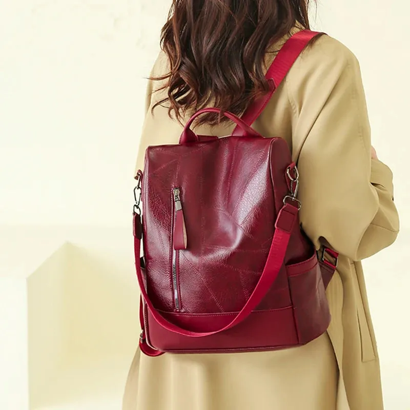 Designer Soft Leather Backpack