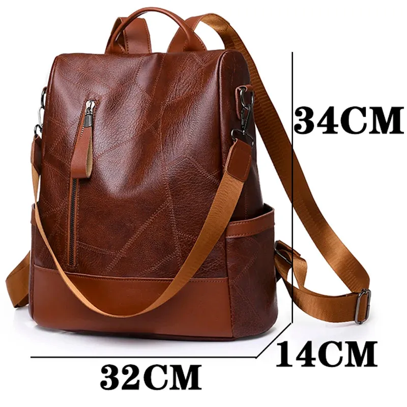 Designer Soft Leather Backpack