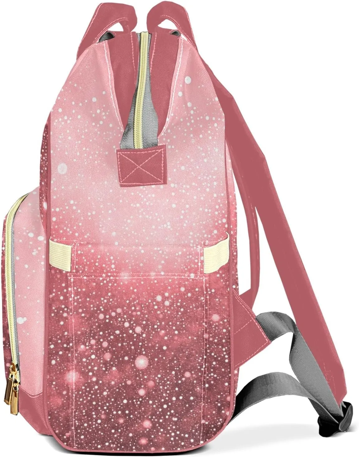 Diaper Bags Purple African Girl Reading Tote Bag Backpack Custom Name Mommy Nursing Bag Giving for Women Pink Red Bling Print