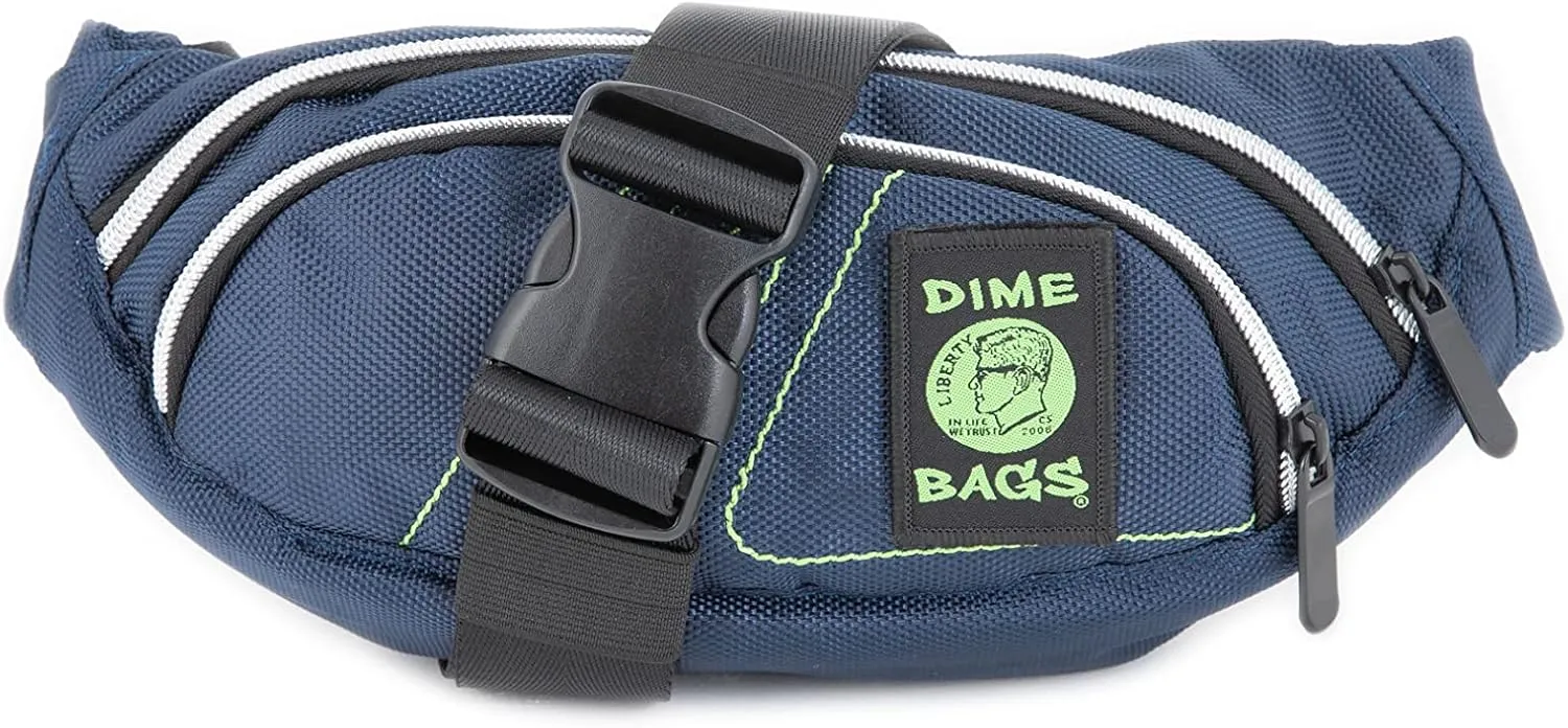 Dime Bags - Fanny Pack, Hemp Waist Bag with Spacious Storage and Adjustable Strap (Cobalt)