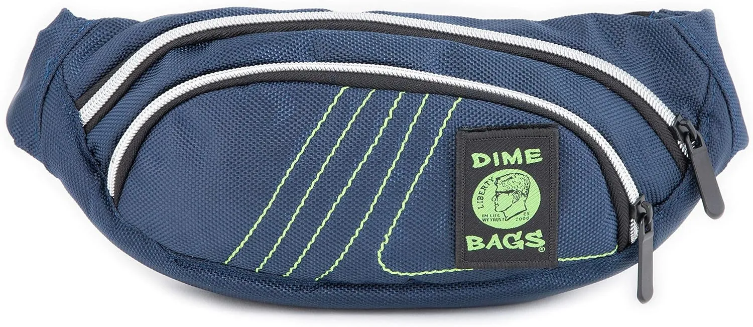 Dime Bags - Fanny Pack, Hemp Waist Bag with Spacious Storage and Adjustable Strap (Cobalt)