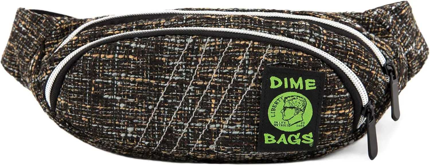 Dime Bags - Fanny Pack, Hemp Waist Bag with Spacious Storage and Adjustable Strap (Concrete)