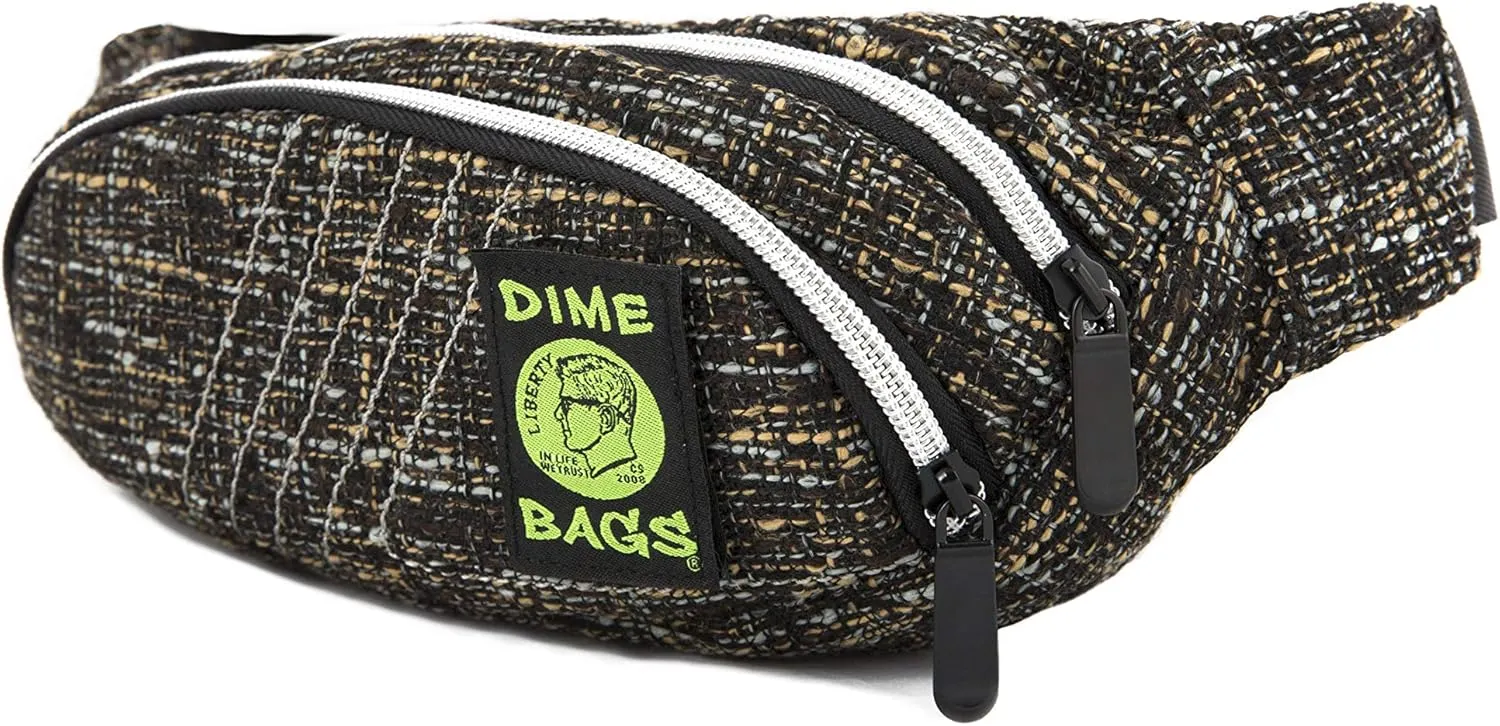 Dime Bags - Fanny Pack, Hemp Waist Bag with Spacious Storage and Adjustable Strap (Concrete)