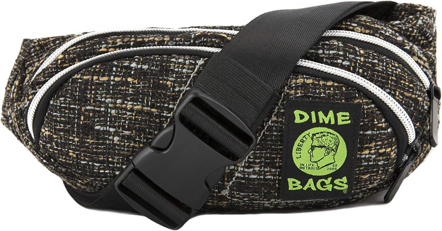 Dime Bags - Fanny Pack, Hemp Waist Bag with Spacious Storage and Adjustable Strap (Concrete)