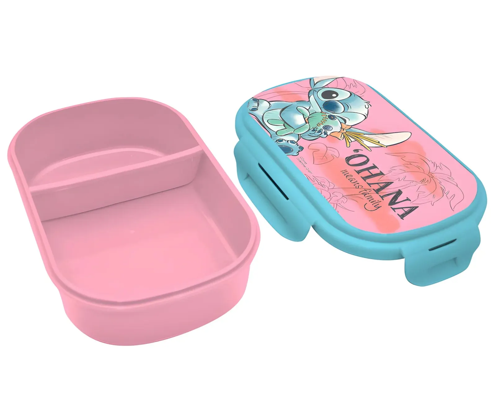 Disney Stitch Lunch Box and Cutlery Set