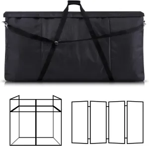 DJ Facade Booth Carrying Bag 4'x2'x5" Heavy Duty DJ Table Panel Gear Bag Case with Foam Padded for Travel Portable Stage, LED Screens, Art Portfolio, Reinforced Replacement