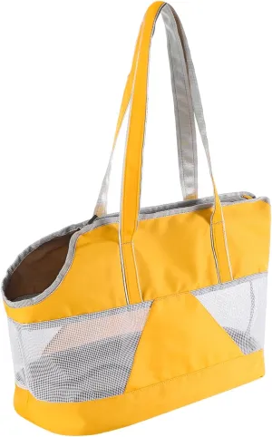 Dog Purse Carrier Pet Tote Bag Cat Carrier Handbag with Breathable Mesh Portable Dog Sling Transporter Tote Puppy Travel Outing Bag with Enhanced Bottom Support