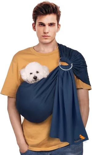 Dog Sling Carrier,Soft Carry Slings Front Pack for Small Puppy/Cat Under 10lbs,Adjustable Wrap,Anti Pet Anxiety,Easy Use,Hands Free