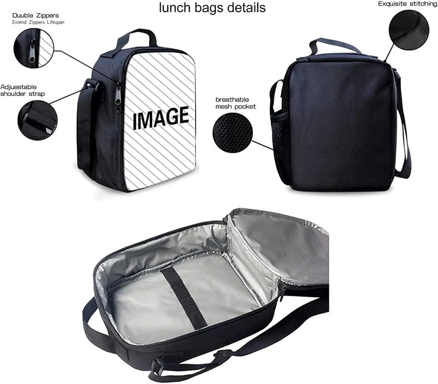 Dolyues Hedgehog School Bags Set of 3 Piece Cute Lunch Box Pencil Case Laptop Bag for Storaging Books Backpack Purse Travel Bookbags for Teens