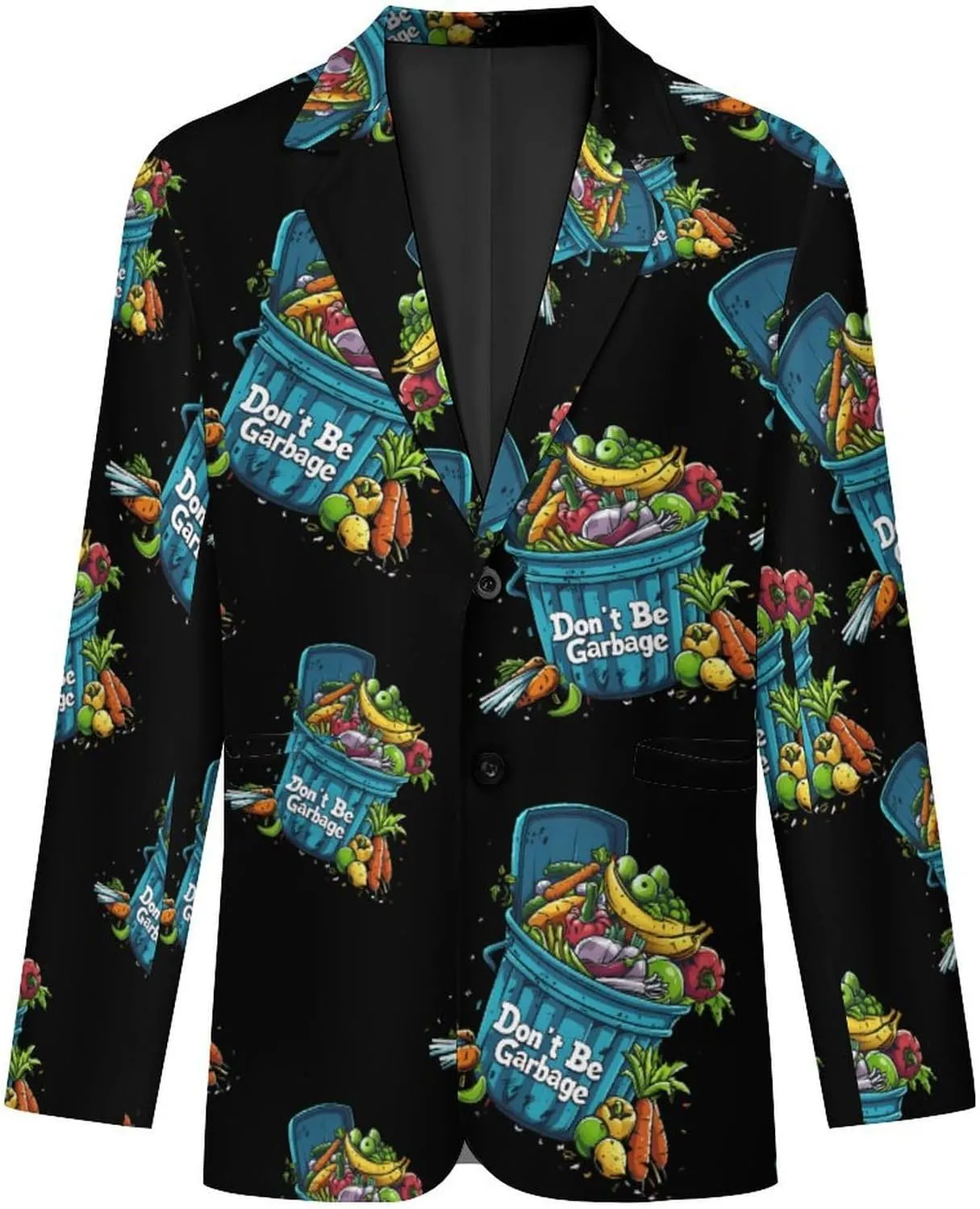 Don't Be Garbage Casual Suits Jackets for Men Two Buttons Business Coat Wedding Dinner Party