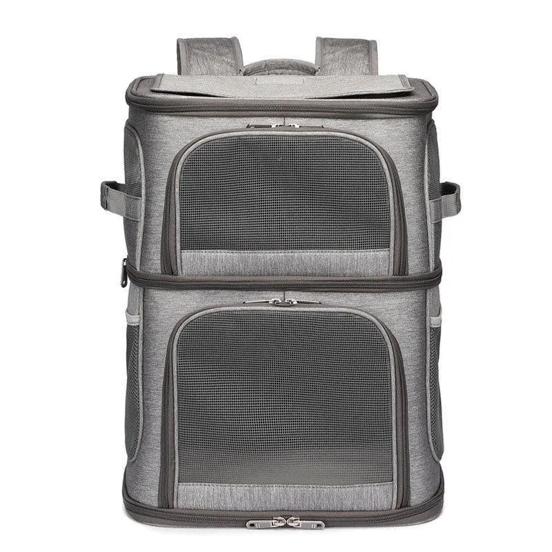 Double Layer Cat Carrier Bag With Wheels 4 Color Backpack