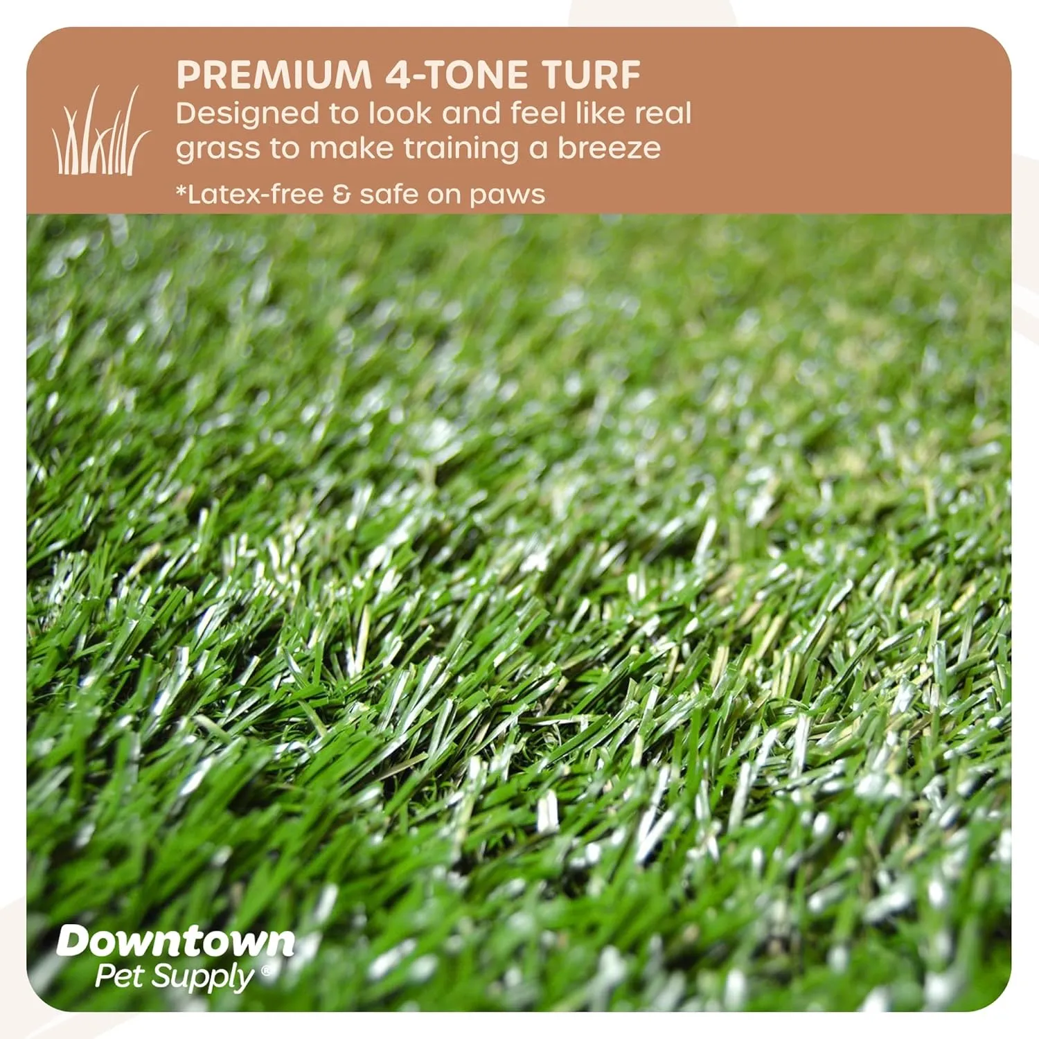 Downtown Pet Supply Replacement Dog Potty Grass, 20 x 30 - Washable Synthetic Grass Pad for Dogs, Suitable as Indoor or Outdoor Grass Pee Turf - Dog Housebreaking Supplies