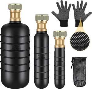 Drain Bladder with Storage Bag, Drain Cleaning Bladders with Gloves Fit 1" to 6" Pipes-3 Pcs for Bathroom, Kitchen, Swimming Pool & Main Sewer Bladder Unclogger