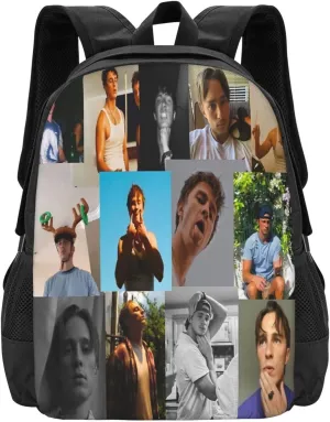 Drew Actors Starkey Backpack Laptop Computer Backpacks Travel Bag Double Shoulder Daypack for Work Hiking 15.6 Inch