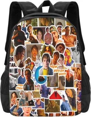 Drew Actors Starkey Backpack Laptop Computer Backpacks Travel Bag Double Shoulder Daypack for Work Hiking 15.6 Inch