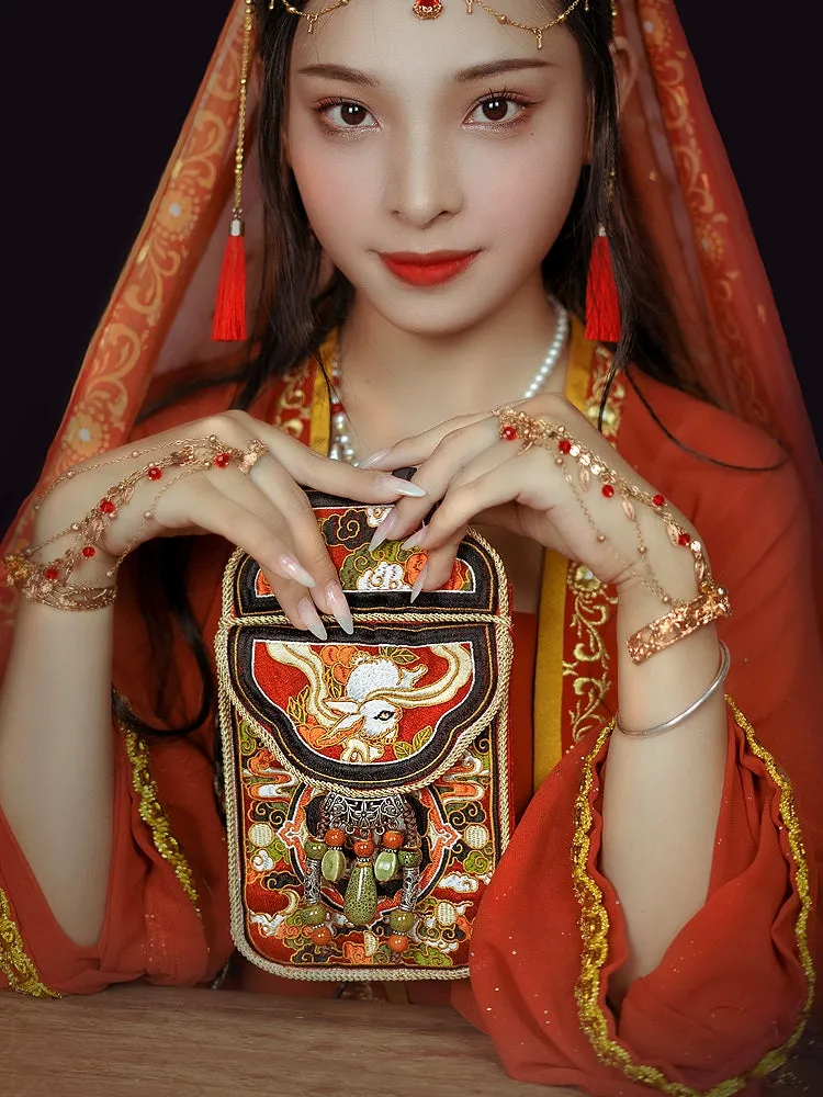 Dunhuang Moon Rabbit Phone Bag for Women
