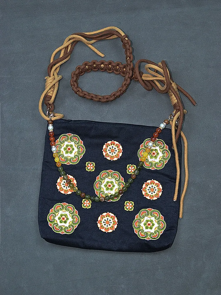 Dunhuang Treasure Flower Hanfu Bag for Women
