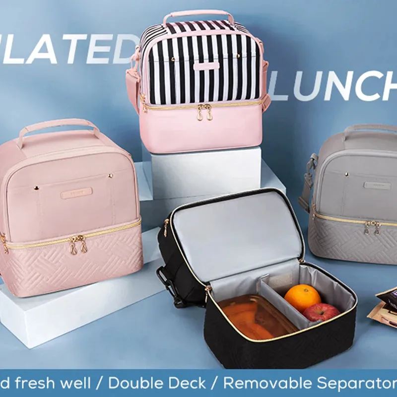 Durable Waterproof Thermal Lunch Bag for Women – Insulated Cooler Bag for School, Picnic & Adult Meal Storage