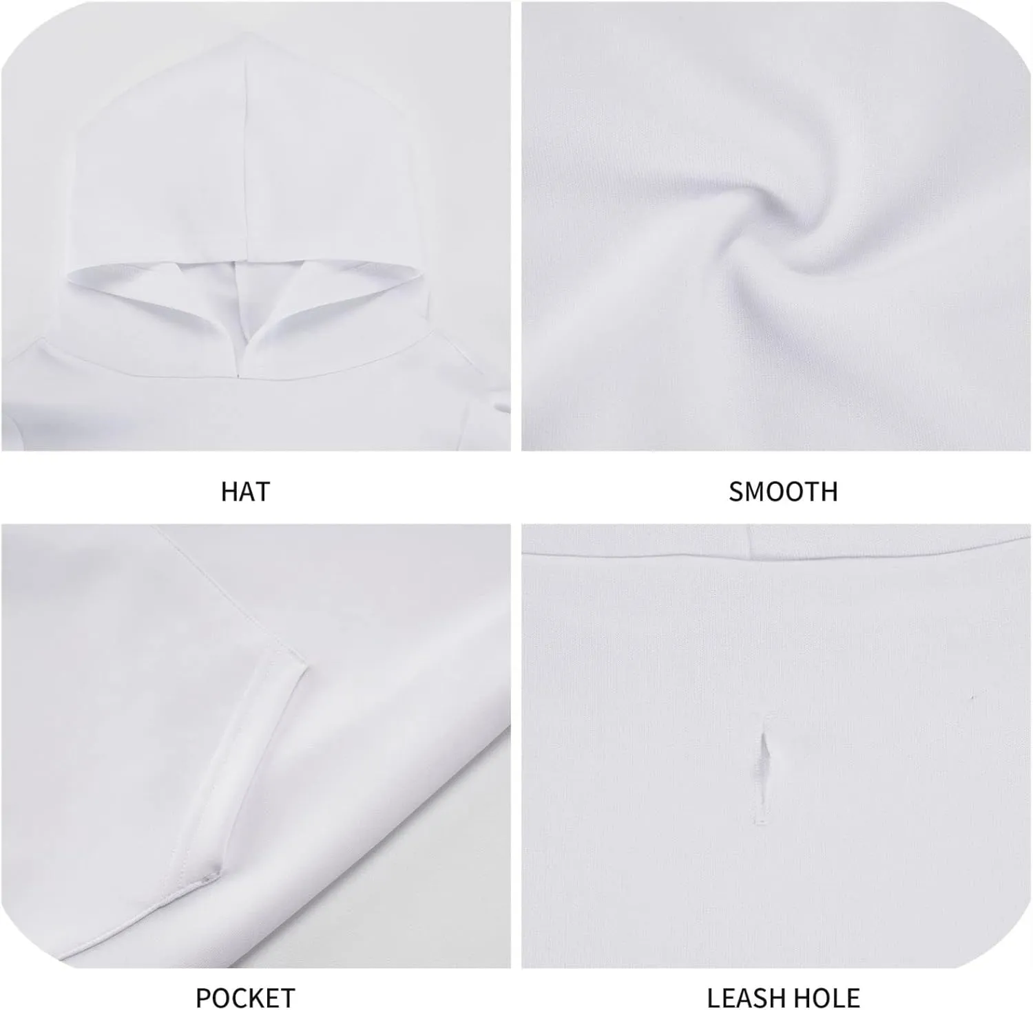 eat Well Travel Often Dog Hoodie Soft and Warm Dog Hoodie Sweater with Leash Hole and Pocket Dog Winter Sweatshirt Warm Pet Clothes for Medium Large Dogs