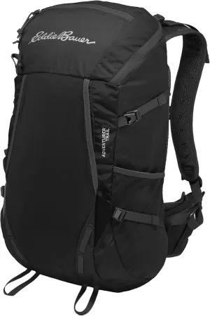 Eddie Bauer Backpack with Organization Compartments and Hydration/Laptop Compatible Sleeve, Adventurer Trail-Black, 30L