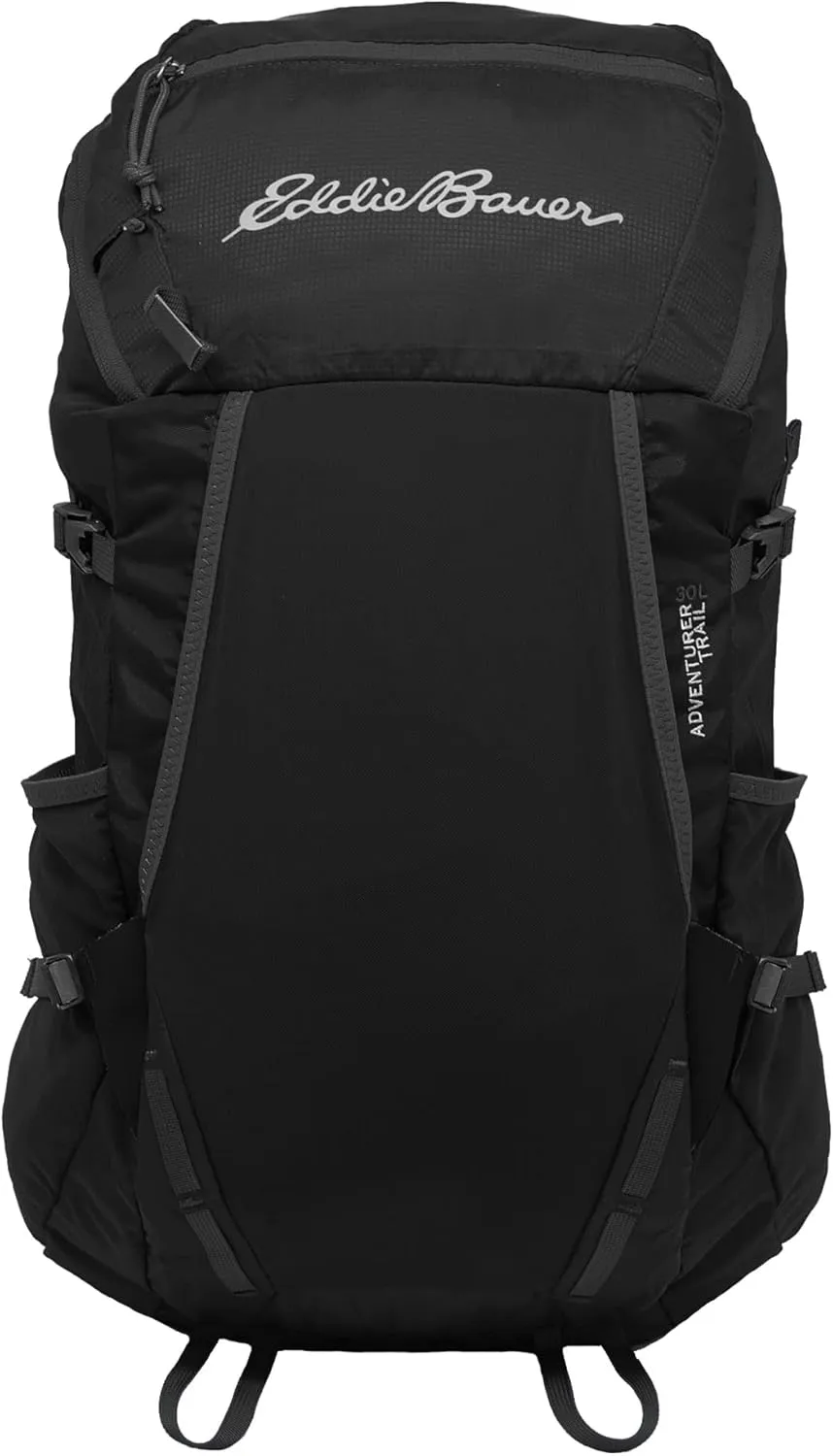 Eddie Bauer Backpack with Organization Compartments and Hydration/Laptop Compatible Sleeve, Adventurer Trail-Black, 30L