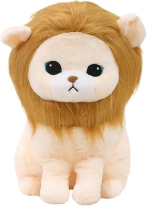 ELAINREN Ultra-Soft Brown Lion Plush Toy Lovely Lion Stuffed Animals Cuddle Lifelike Lion Plush Pillow Decor Gifts/16.5''