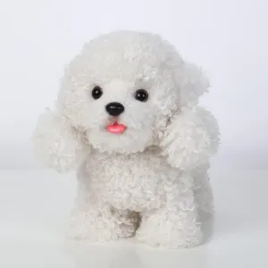 Electronic Walking Poodle Stuffed Dog Toy, Realistic Interactive Puppy Pet Dog, Walking, Barking,Wagging Tail & Talking,Present Pet Gifts for 3  Year Boys Girls