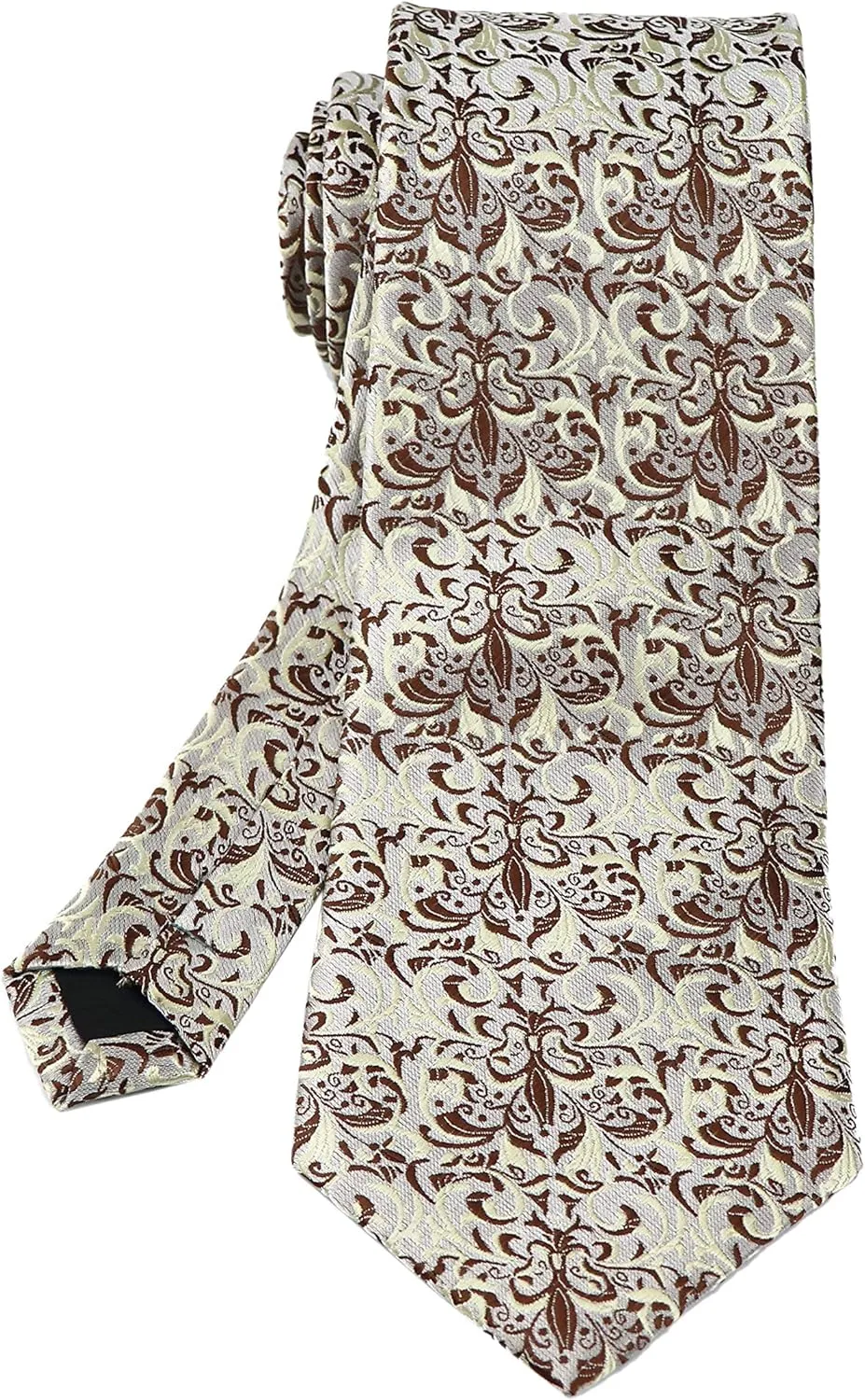 Elfeves Men's Tie Cravat Jacquard Luxury Small Floral Pattern Wedding Necktie
