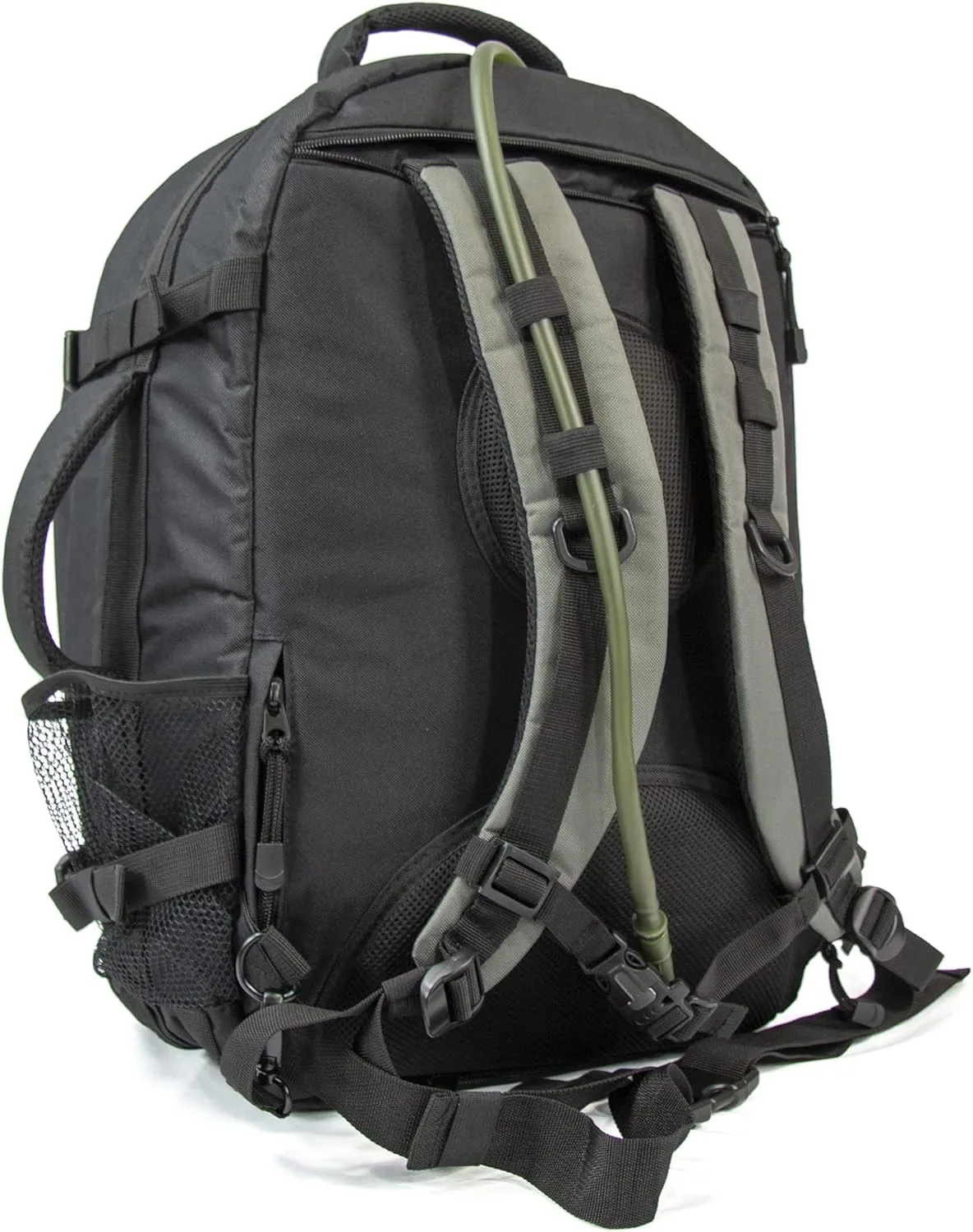 Emergency Zone Stealth Tactical 53L Backpack with 2L Hydration Bladder and Waterproof Cover