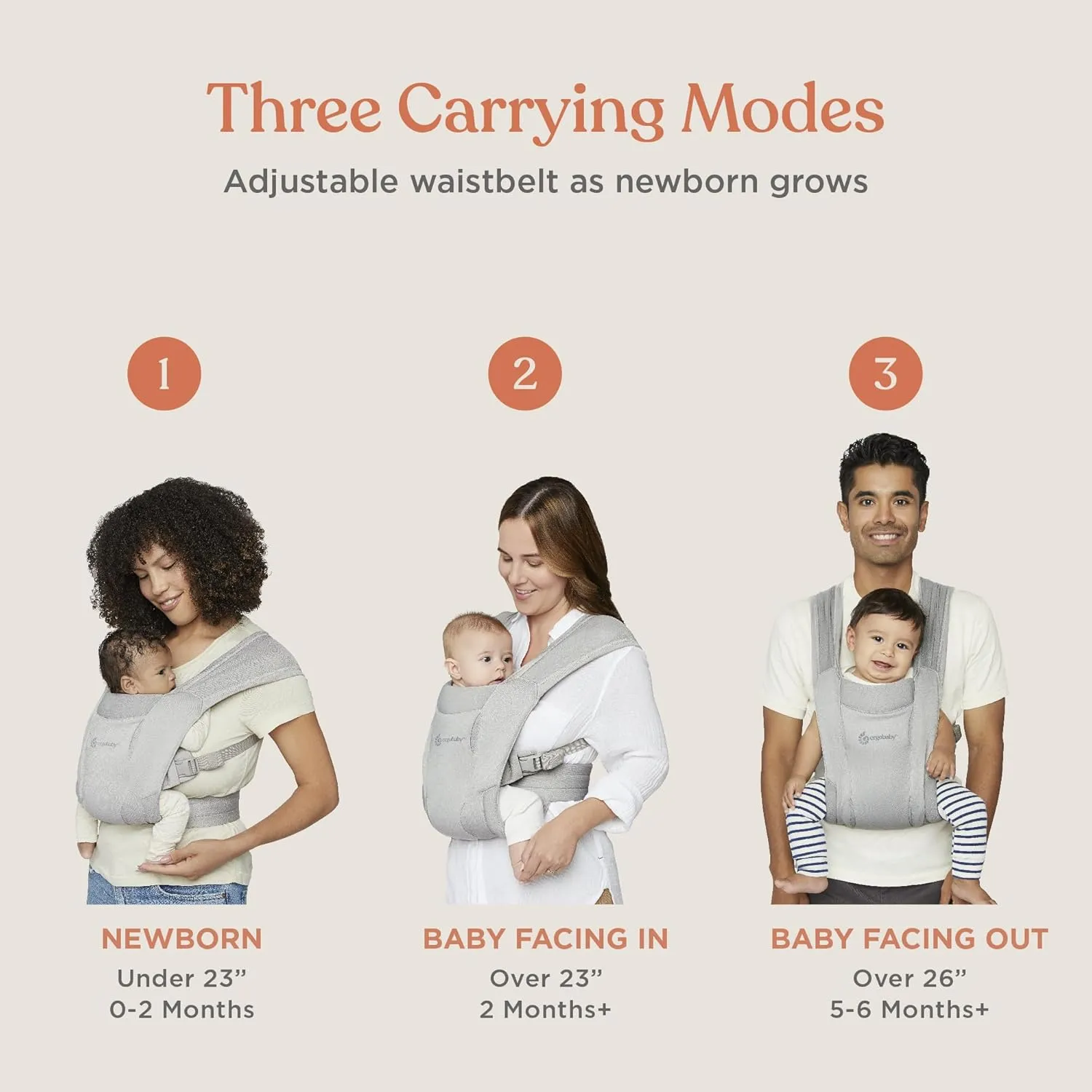 Ergobaby Embrace Cozy Newborn Essentials Baby Carrier Wrap (7-25 Pounds), Soft Air Mesh, Sage