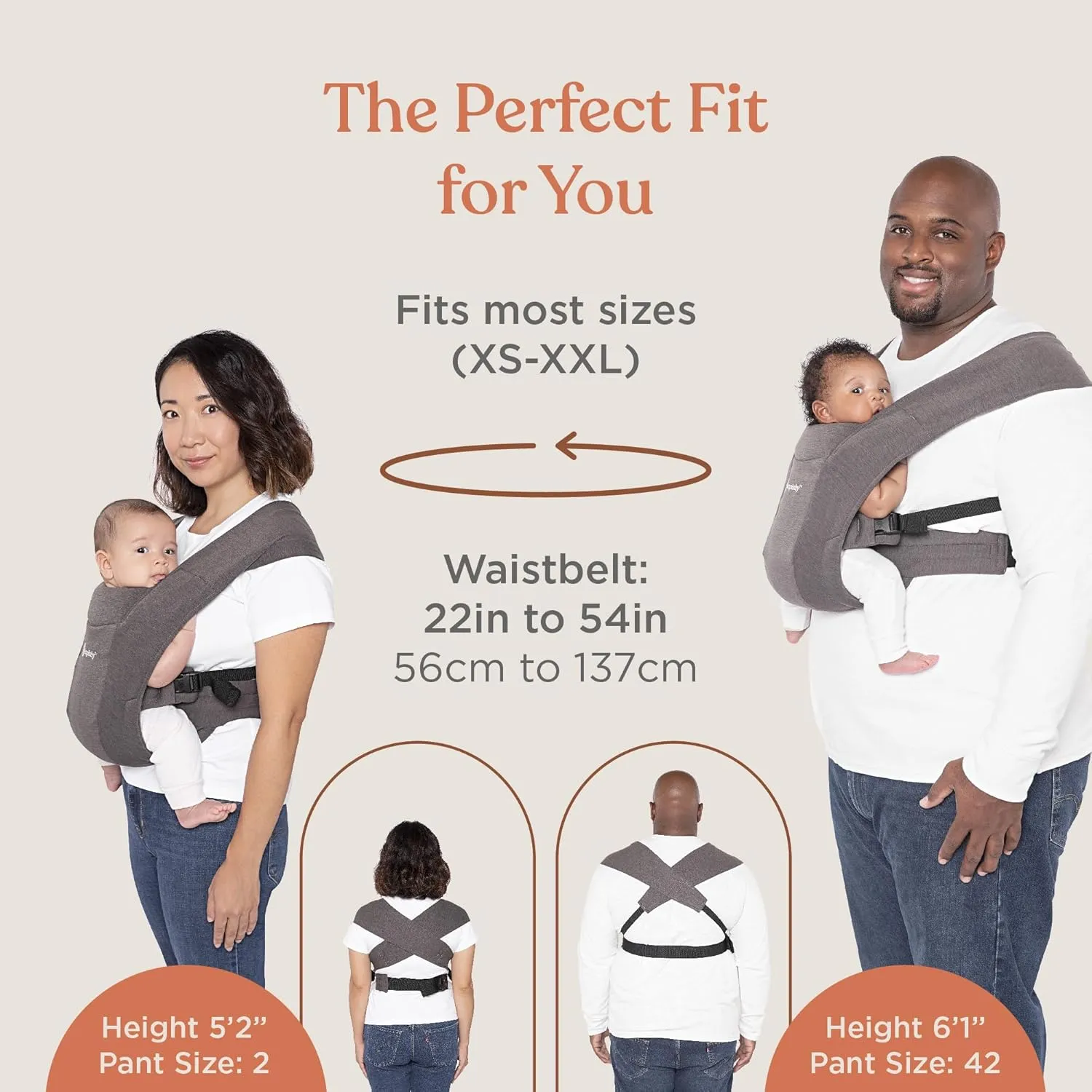 Ergobaby Embrace Cozy Newborn Essentials Baby Carrier Wrap (7-25 Pounds), Soft Air Mesh, Sage