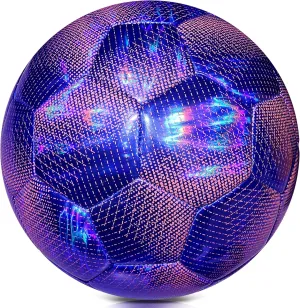 EVZOM Futsal Ball,Futsal Soccer Ball Size 4 for Adult Indoor Training(Purple)