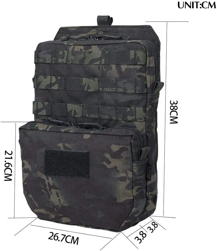 EXCELLENT ELITE SPANKER Tactical MOLLE Hydration Pack for 3L Hydration Water Bladder Molle Vest Accessory