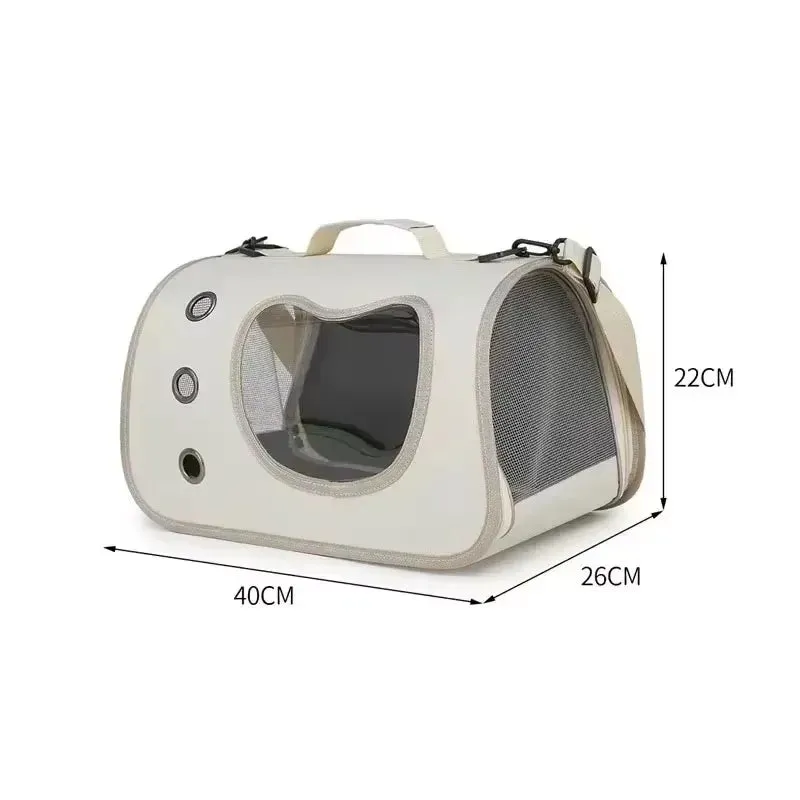 Expandable 3-in-1 Cat Carrier Bag Lightweight Foldable Handheld Tote with Privacy Cover for Small Cats Dogs Travel Accessories