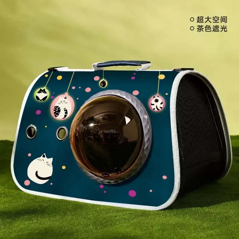 Expandable 3-in-1 Cat Carrier Bag Lightweight Foldable Handheld Tote with Privacy Cover for Small Cats Dogs Travel Accessories