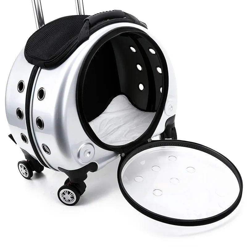Expandable Pet Trolley Portable Carrier with Wheels-HEPV