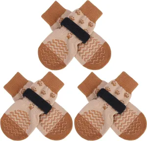 EXPAWLORER Anti Slip Dog Socks to Prevent Licking Paws,Winter Dog Boots & Paw Protectors,Dog Booties for Hardwood Floors with Grippers,Dog Shoes for Hot/Cold Pavement Small Medium Large Senior Dog