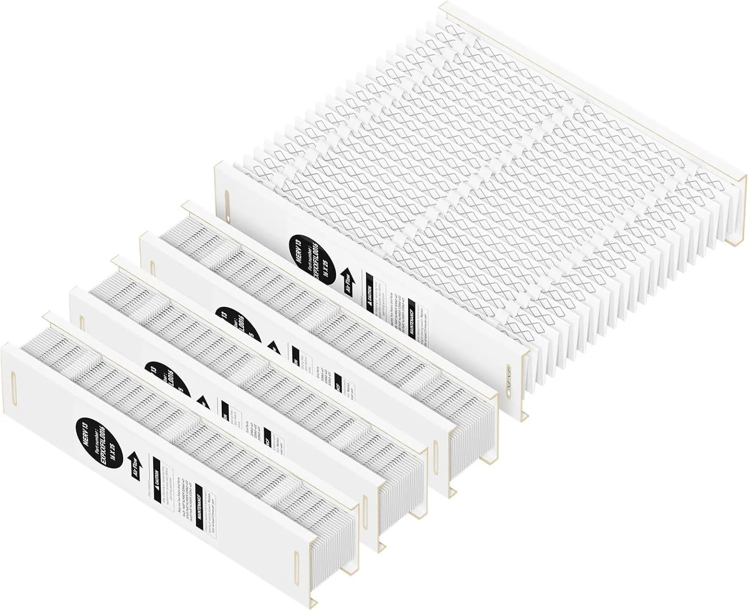 EXPXXFIL0016 Merv 13 16x25 Filter Media Compatible with Bryant/Carrier EZ-FLEX EXPXXFIL0016 heating and cooling system, Part Number: EXPXXFIL0016, Pack of 4
