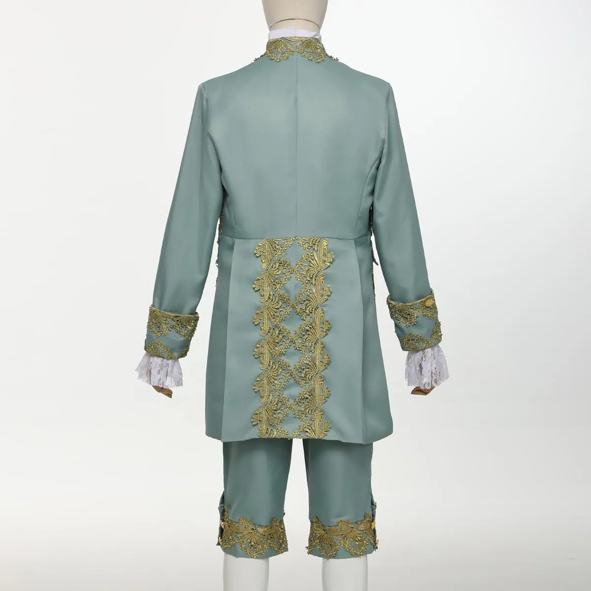 FAD-4U Mens Victorian Costume Suit Medieval Rococo Court Style Prince Cosplay Outfit Set