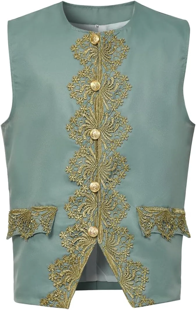 FAD-4U Mens Victorian Costume Suit Medieval Rococo Court Style Prince Cosplay Outfit Set