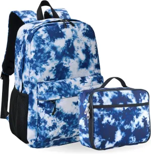 Fenrici Kids' Backpack with Lunch Box Set for Boys and Girls, School Bag with Laptop Compartment and Insulated Lunch Bag