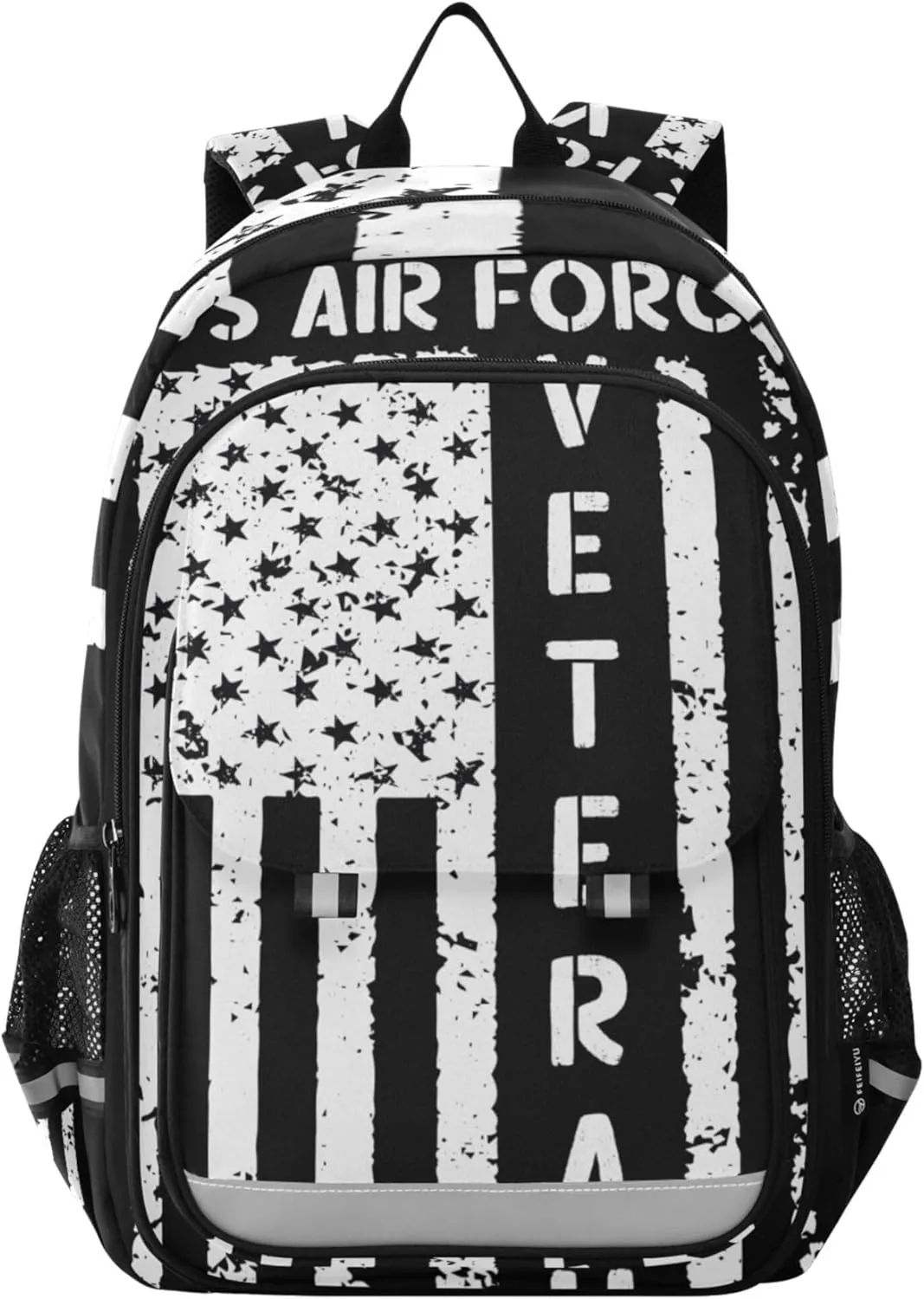 Fisyme American Flag Air Force School Backpack Laptop Backpack Bags Bookbag Travel Casual Computer Notebooks Daypack