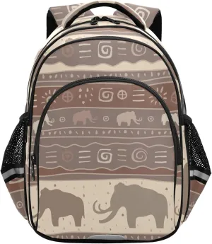 Fisyme Ancient Mammoth Elephant Backpack Laptop Back Pack Daycare Bag Bookbag Travel School Backpacks Small