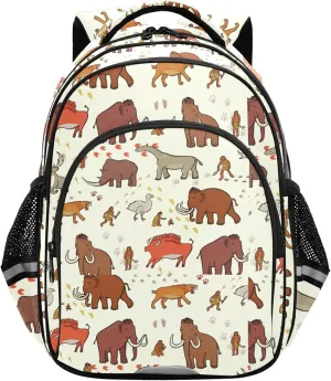Fisyme Mammoth Pig Deer Backpack Laptop Back Pack Daycare Bag Bookbag Travel School Backpacks Small